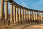 Walk along the Colonnaded Street during your Jordan tour